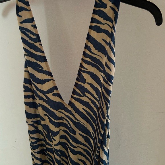Gorgeous barely worn zebra print halter dress - Picture 2 of 5